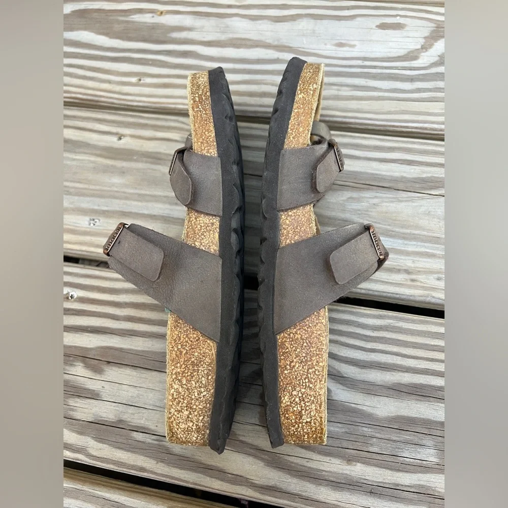 Birkenstock Mayari Mocha Birko-Flor Women's Sandals Size 38 US 7 Mocha Brown - Picture 6 of 9